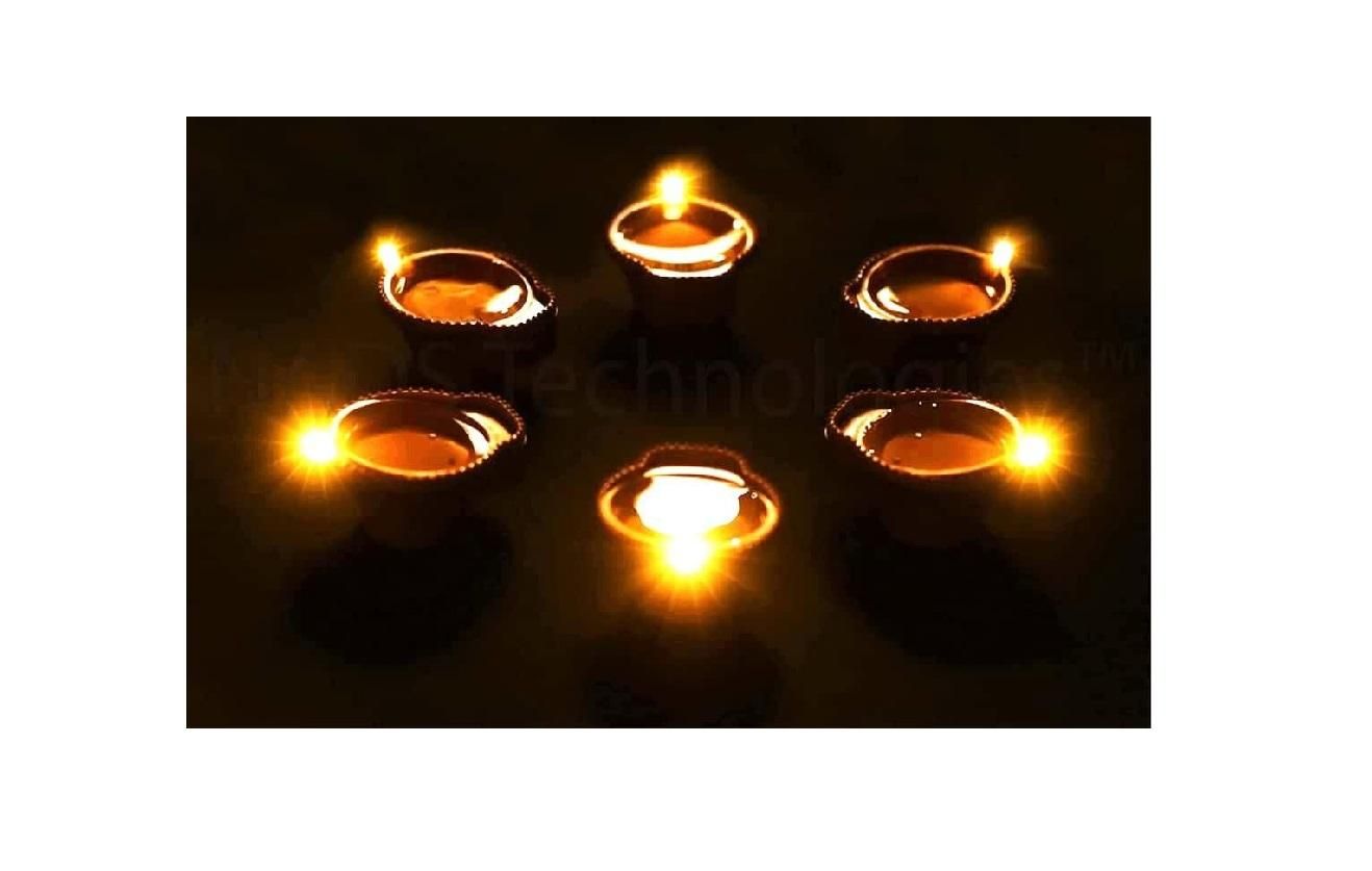Candle diya ,LED Light Water Sensor Diyas Plastic with, Ambient Lights, (Pack of 6/12/18/24)